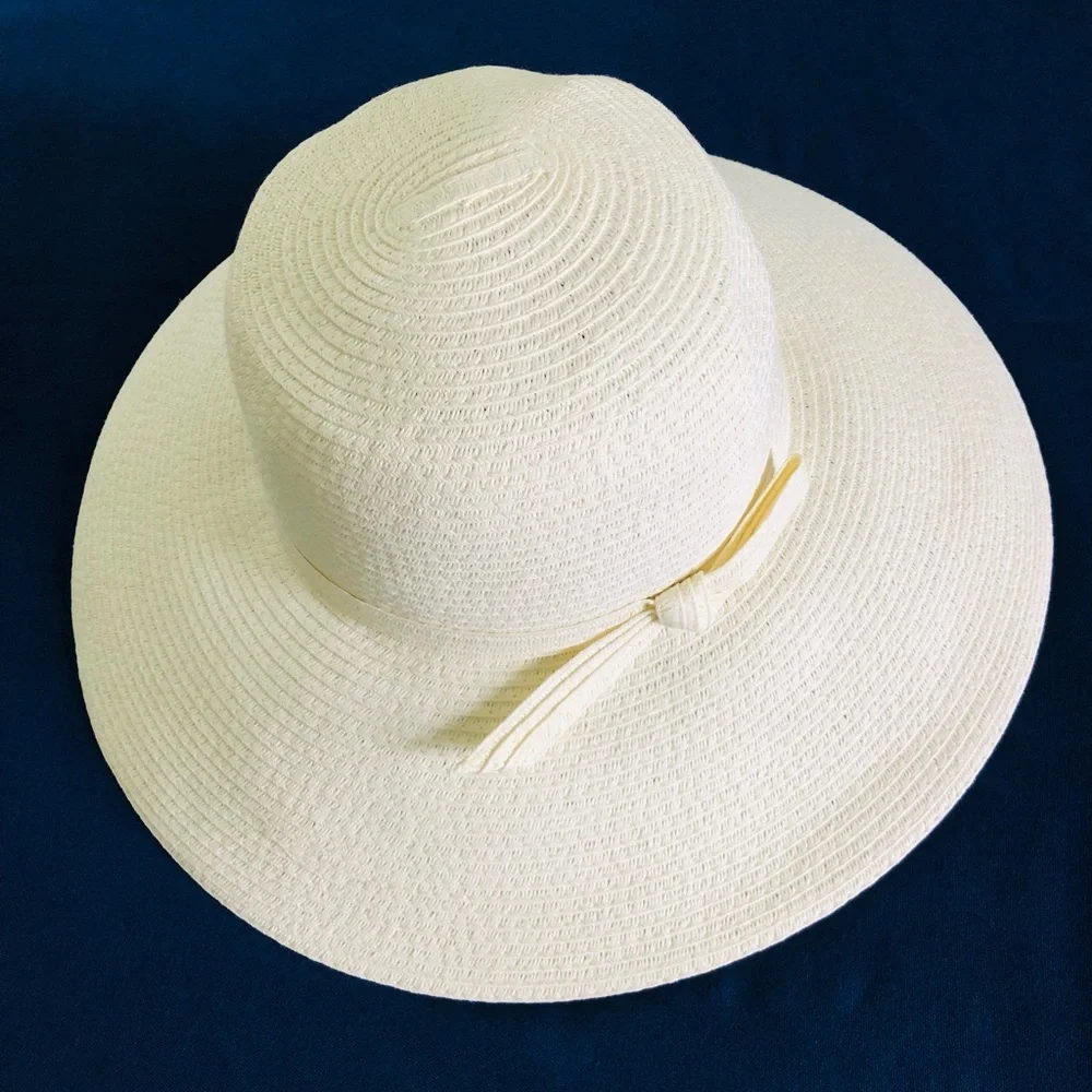 NORDSTROM ✨️ Women's Cream Packable Floppy Straw Hat
